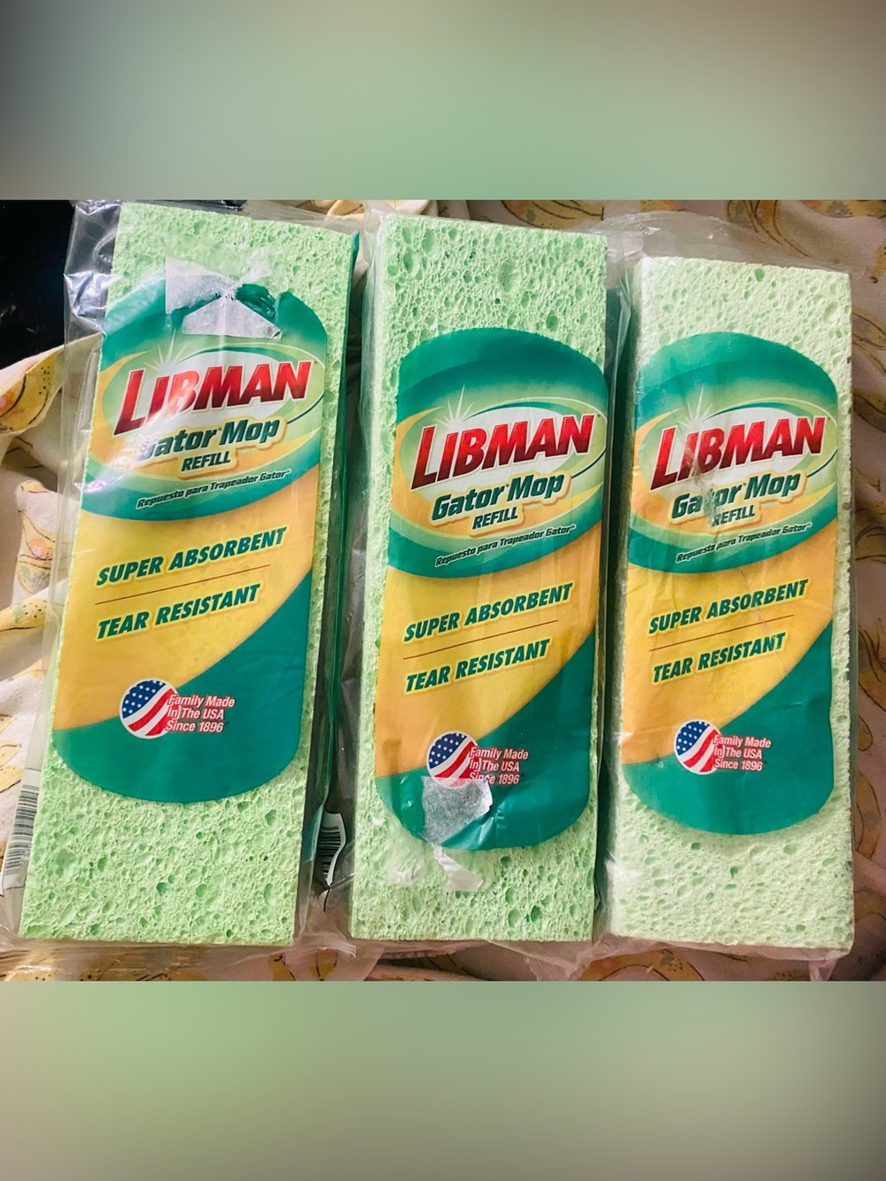 Libman Gator Mop Refill - PACK OF 3 Made in USA model #03021